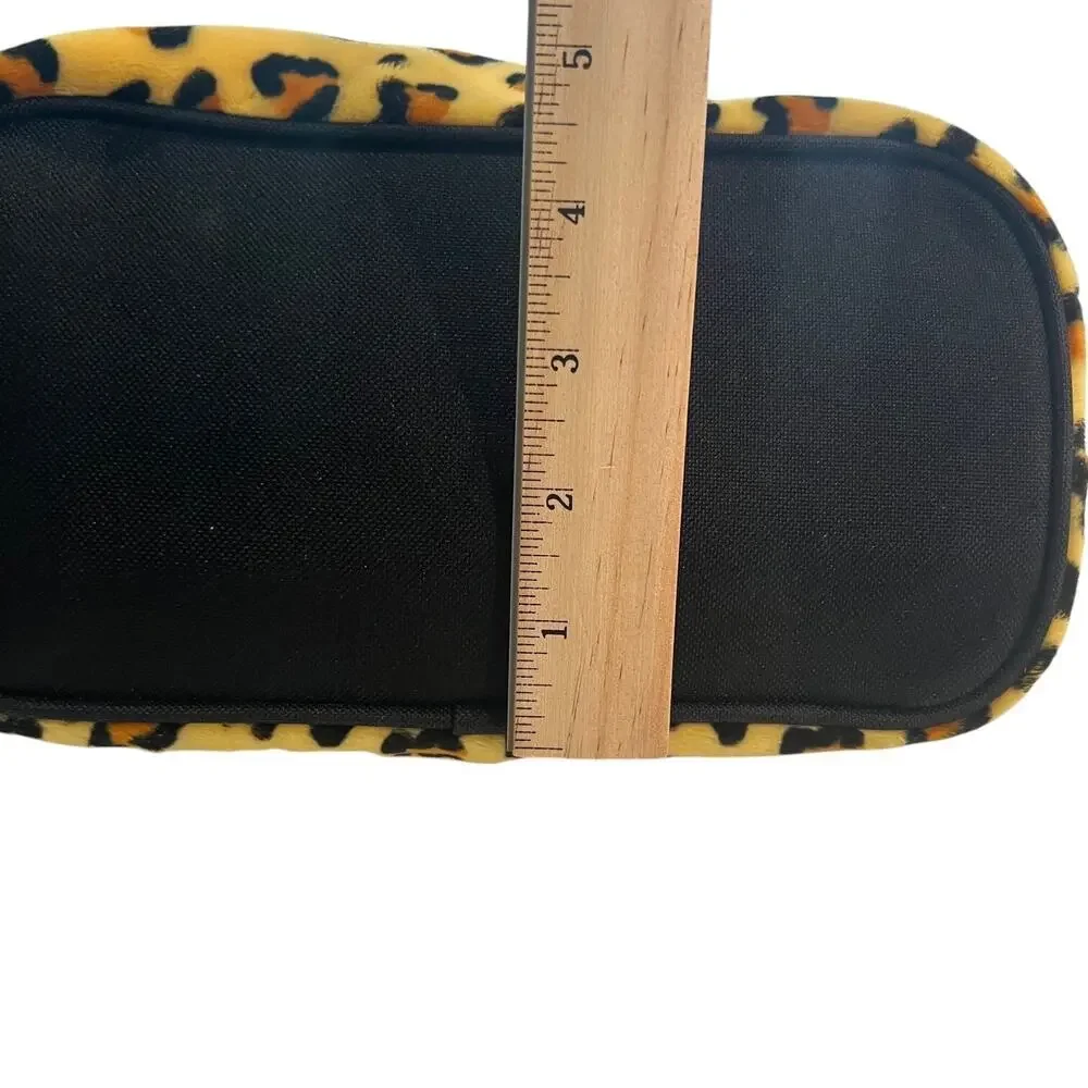 Enesco Wild Nici Leopard Print Plush Cosmetic Bag Pouch – Mini Travel Case